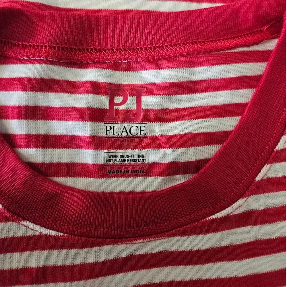 NWT The Children's Place Christmas Santa Pajamas Red & White Size 14